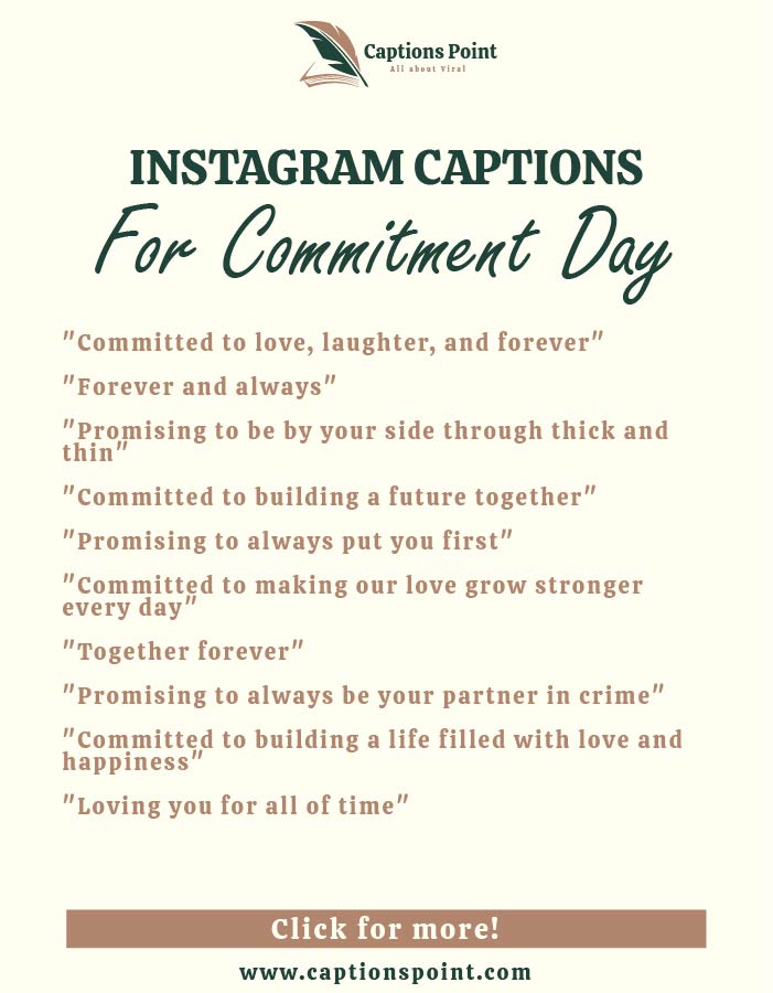 best Instagram caption for commitment day