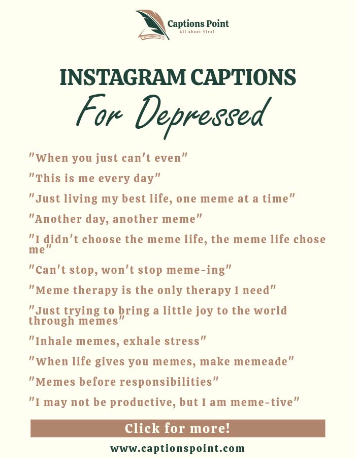 best Instagram caption for depressed
