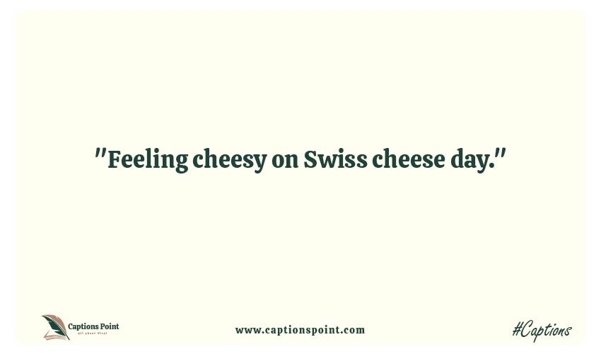 best Swiss cheese Day Captions