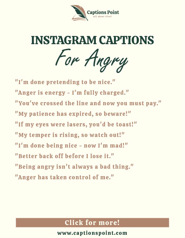 best angry captions for instagram