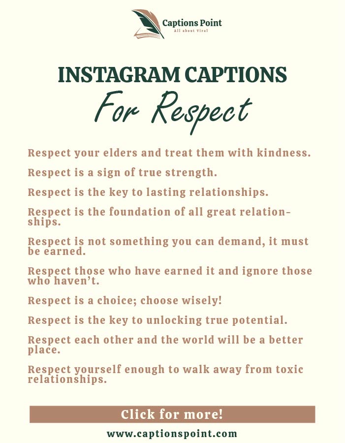 best instagram captions for self respect