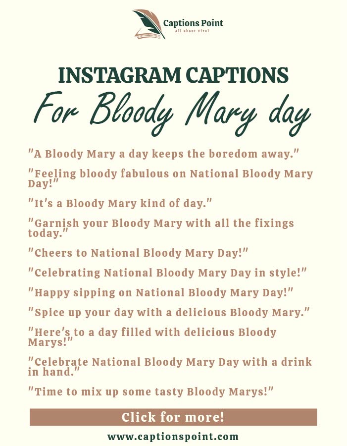 best national bloody Mary day caption