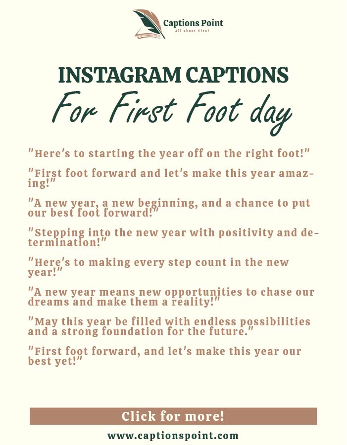 captions for national first foot day