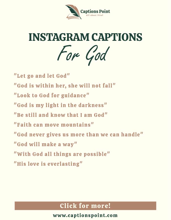 god captions for instagram post