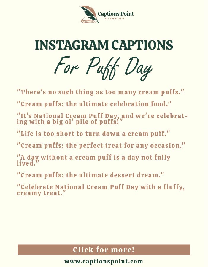 good National Cream Puff Day Captions