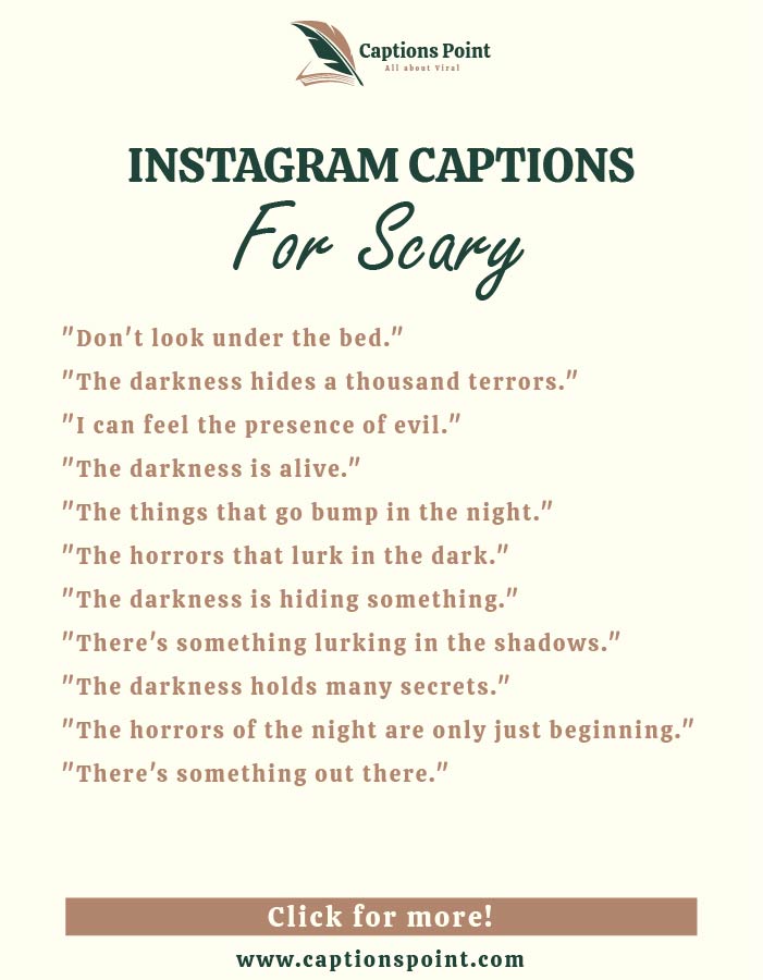 good Scary Captions For Instagram
