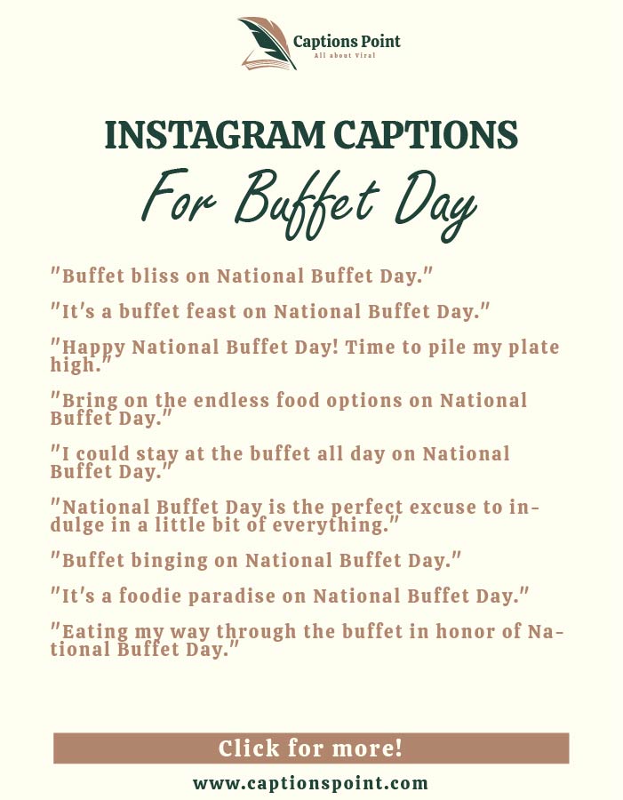 good short captions for National Buffet Day