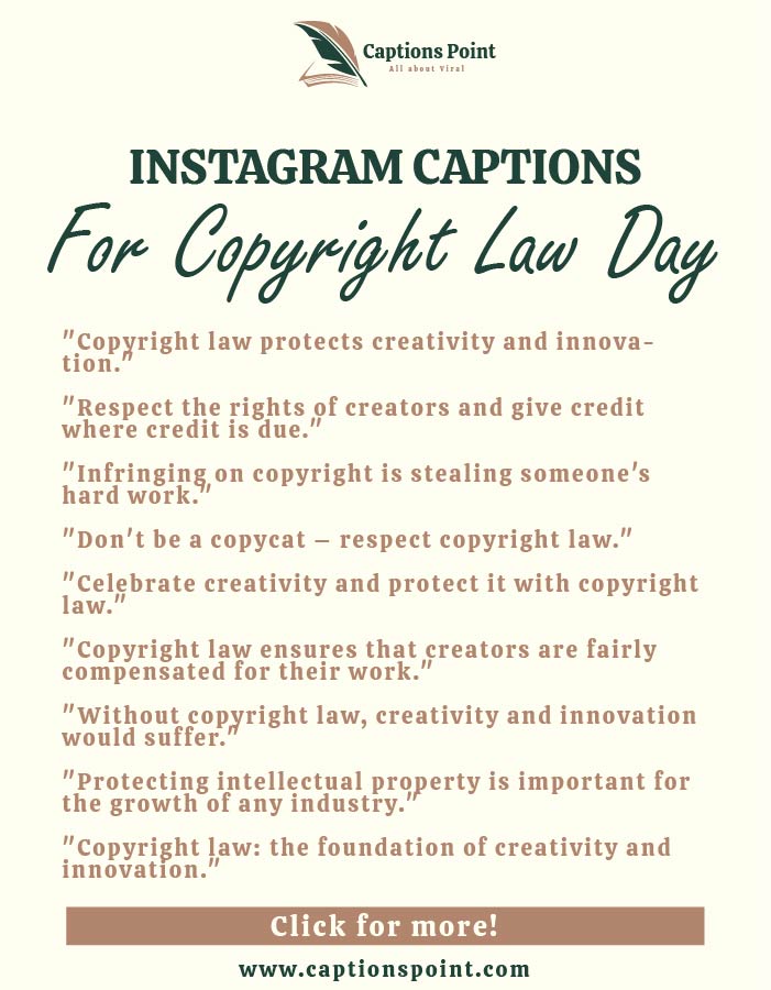 great captions for copyright Law day