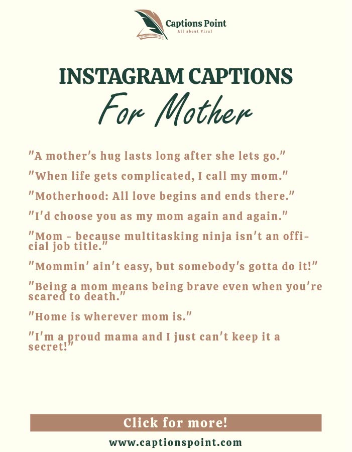 great mother captions for instagram