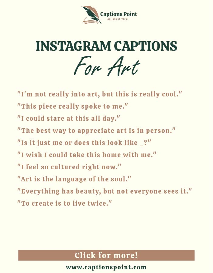 instagram captions for art
