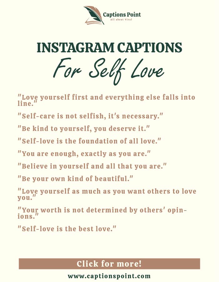 instagram captions for self love
