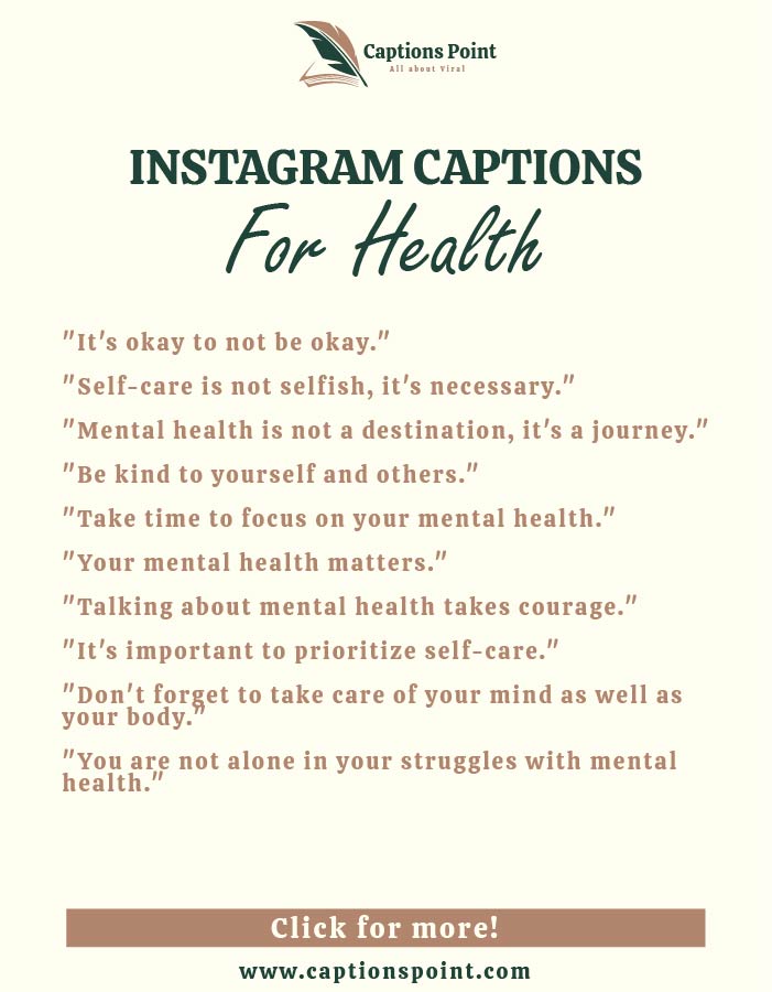 mental health awareness instagram captions